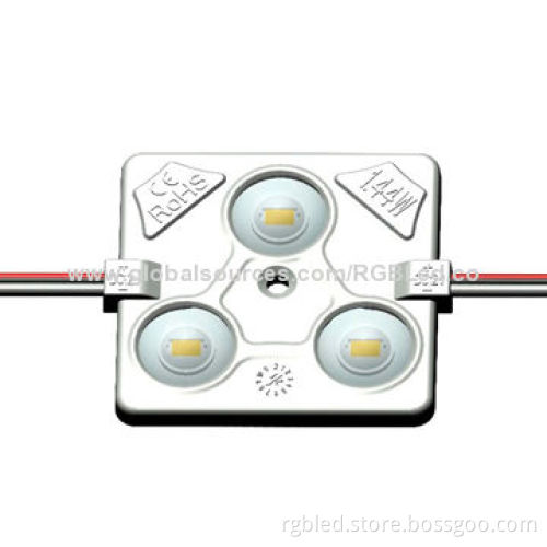 Waterproof SMD 5060 LED Injection Module, Constant Current, 60 x 12mm, 3pcs, 1.44W, IP67, DC 12V